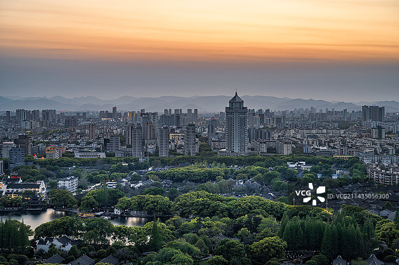 俯瞰宁波海曙区图片素材