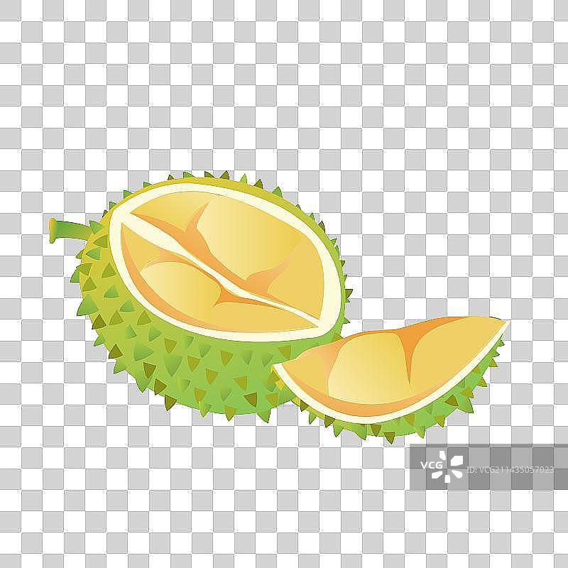 夏季热带气候酸甜可口带刺的榴莲水果图片素材