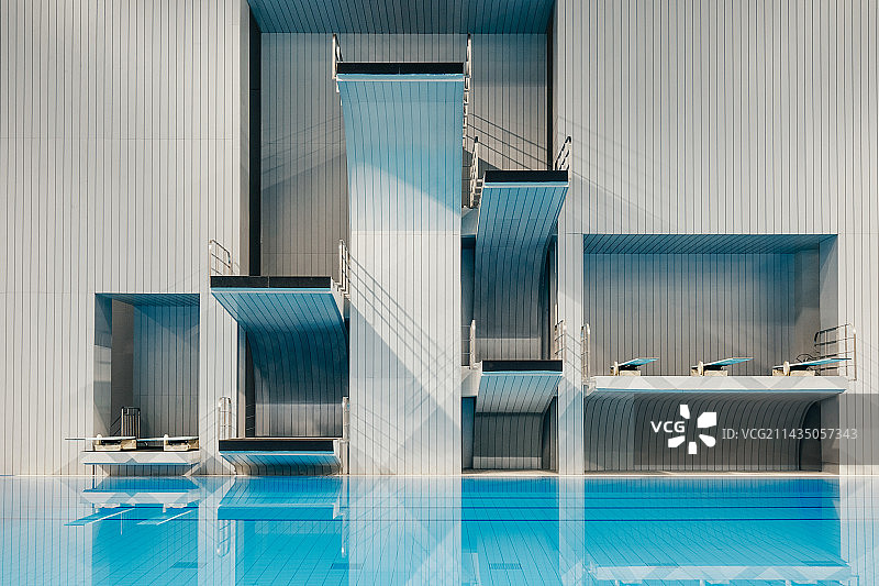 大运会游泳馆跳水台图片素材