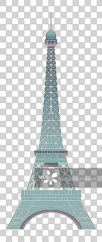埃菲尔铁塔插画元素图片素材