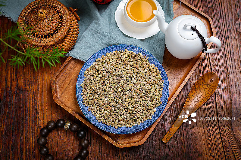 传统中医药材大麻子仁图片素材