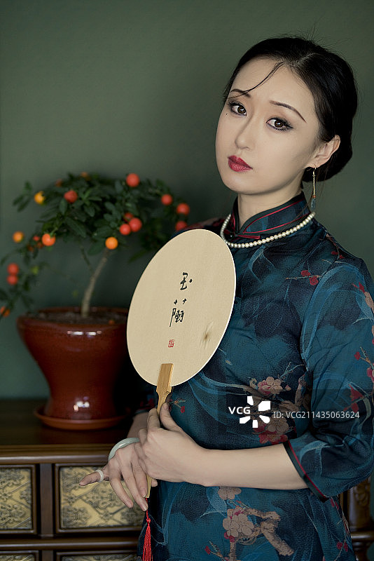 民国旗袍图片素材