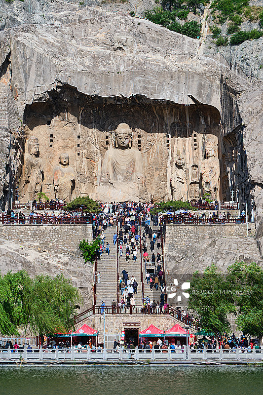 洛阳龙门石窟图片素材
