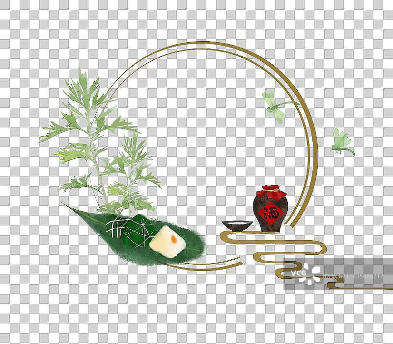 端午节圆形边框素材图片素材