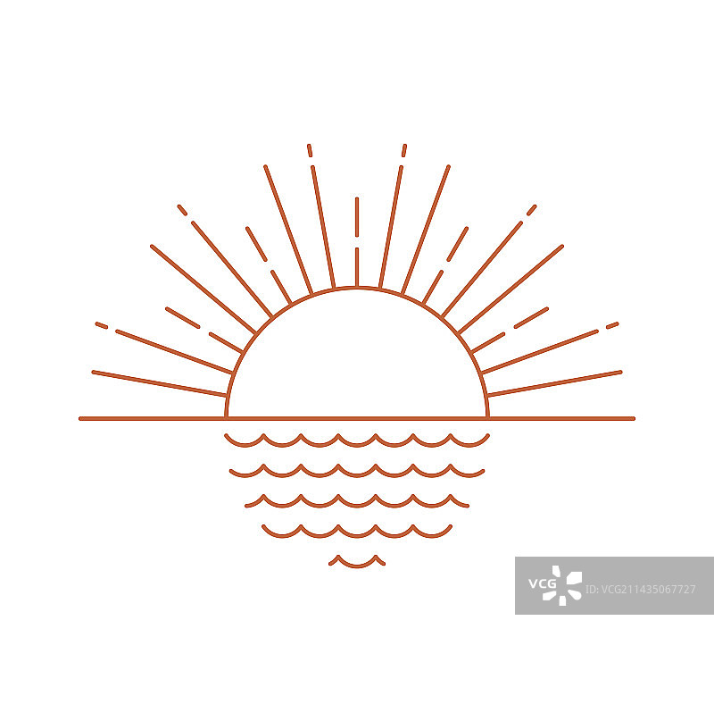 波西米亚风格日出日落阳光印花图片素材