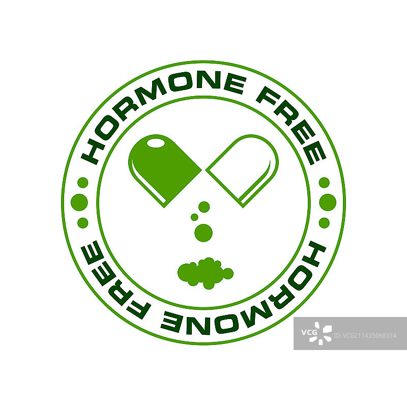 无激素标志天然食品产品印章图片素材