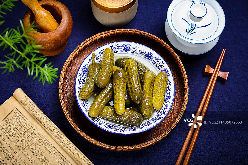 特色泡菜美食酸黄瓜图片素材