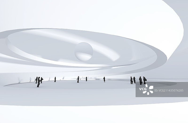三维空间下行走的人图片素材