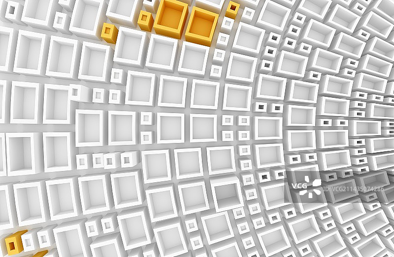 俯视下的不同大小方形格子图片素材