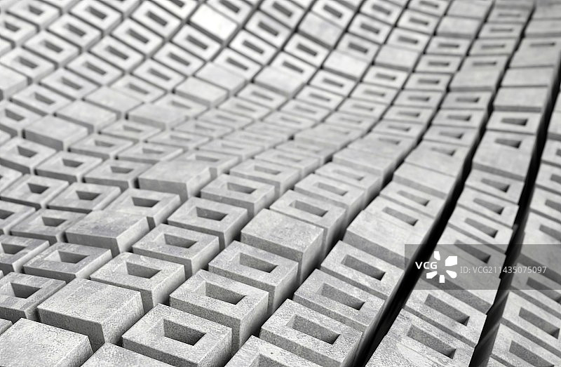 长方体组成弯曲不平的背景图片素材