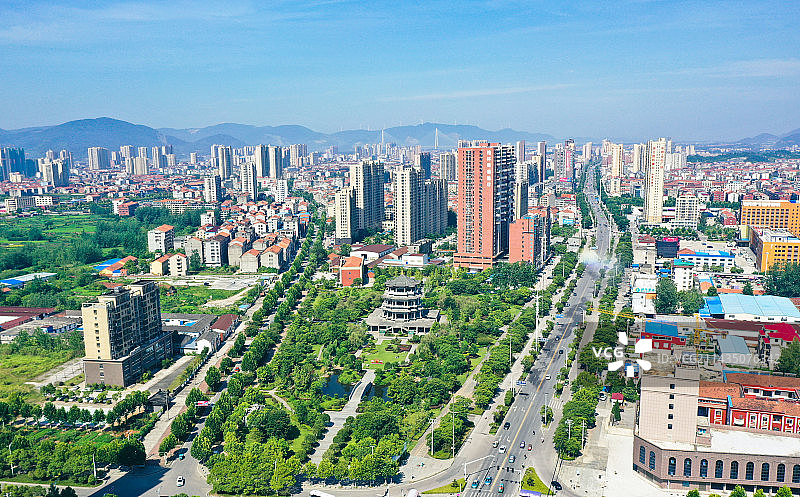 城市风光和油菜花美图片素材