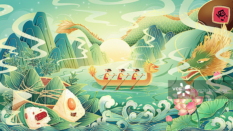 主视觉插画-端午图片素材