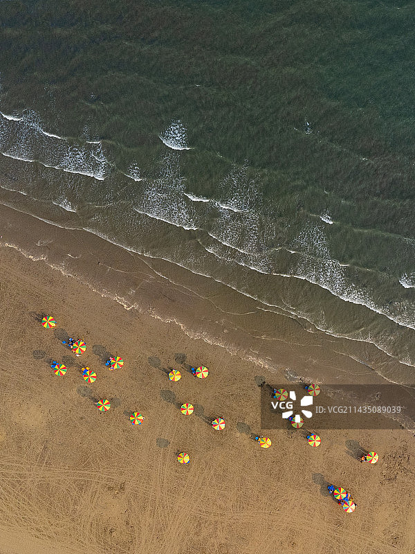 海滩上的遮阳伞图片素材