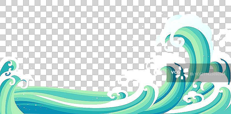 鲤鱼跃龙门金榜题名高考海浪插画矢量元素图片素材