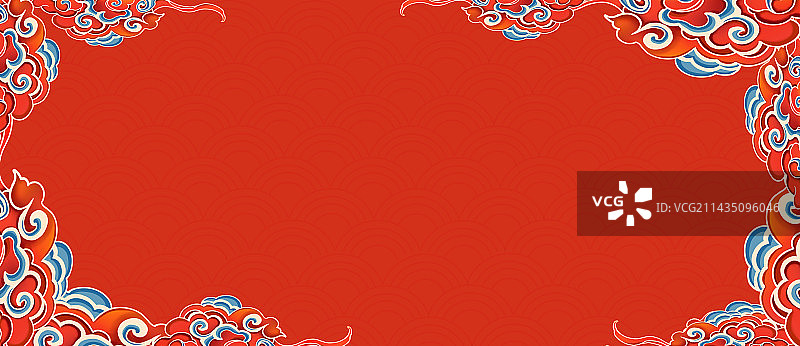 国潮风花纹图案背景图片素材