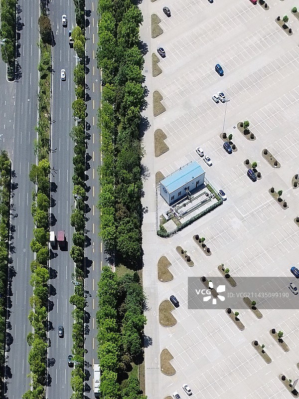 城市街道的高角度视图图片素材