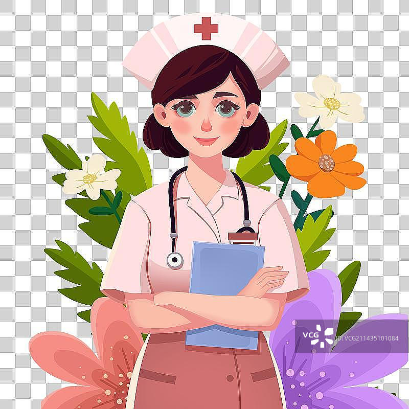 国际护士节医生手绘插画设计海报图片素材