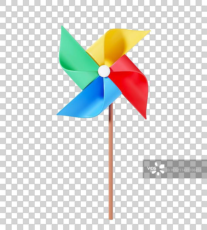 C4D立体卡通风车图片素材