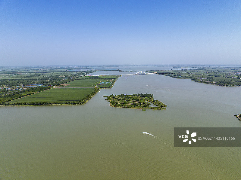 航拍江苏省淮安市白马湖生态旅游区图片素材