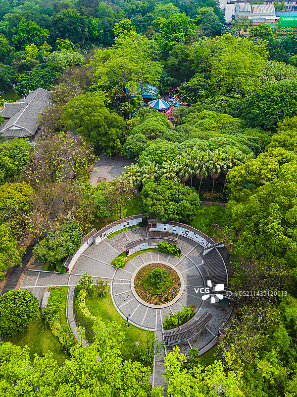 柳州城中区航拍柳侯公园图片素材