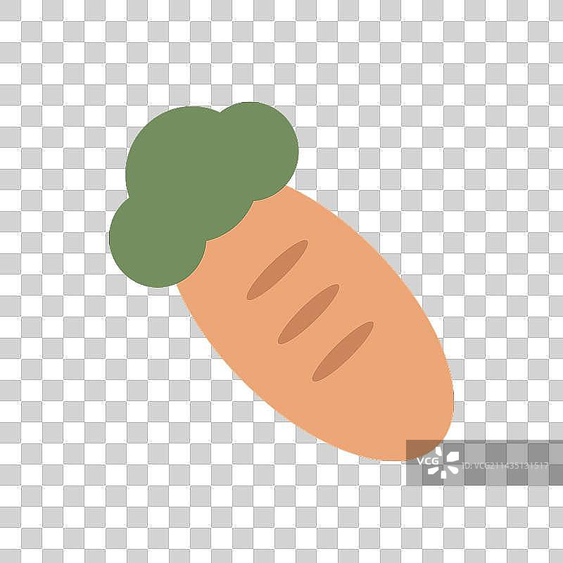可爱的手绘萝卜图标图片素材