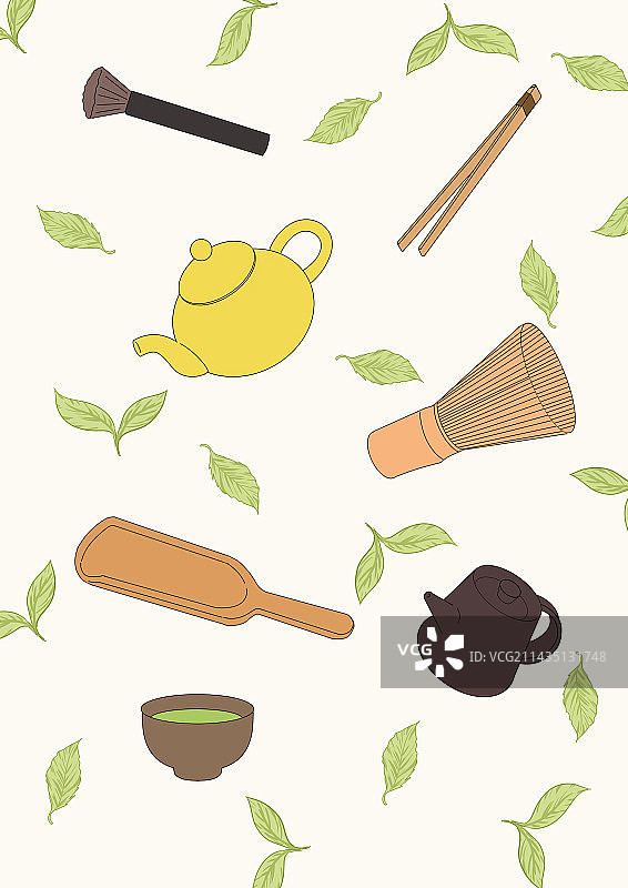 中国传统国粹古典文化茶艺茶文化茶具优雅生活方式元素壁纸工具插画图片素材