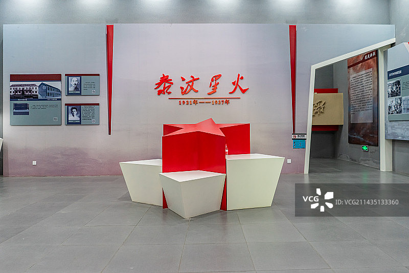 中国非都市风光拍摄主题，山东省泰安市泰山区革命烈士陵园公园，革命史展览馆，室内无人图像摄影图片素材