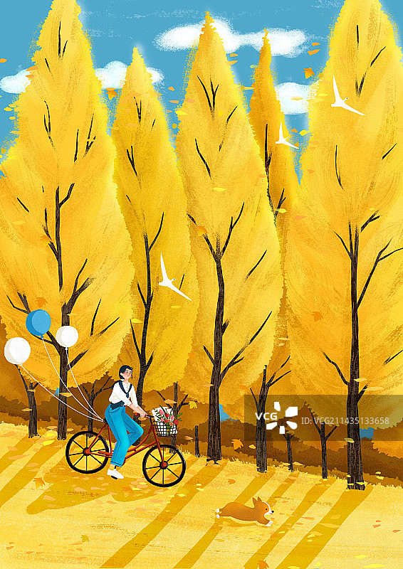 秋日出游图片素材