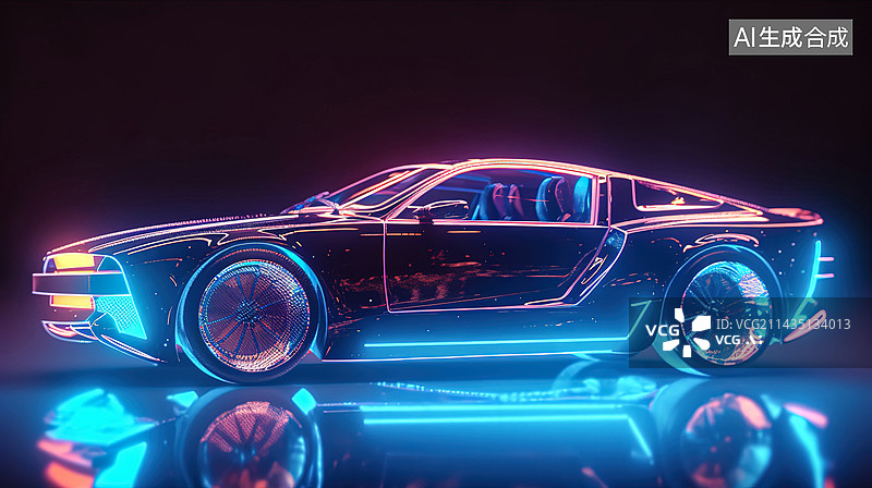 【AI数字艺术】新能源汽车图片素材