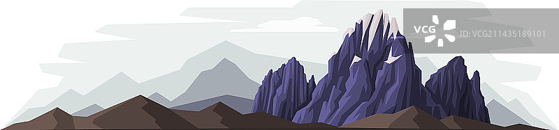 高山山峰和基岩山顶图片素材