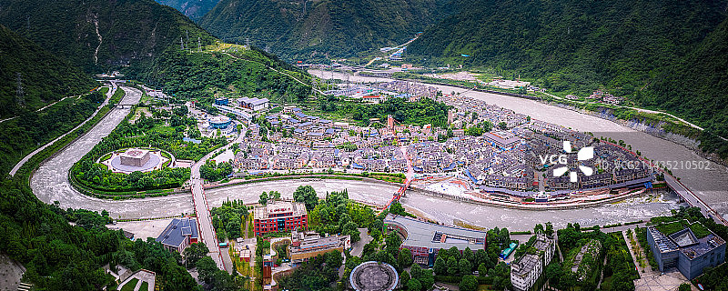汶川县城映秀一角图片素材