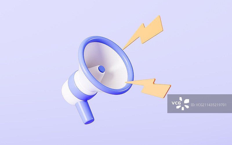 卡通喇叭模型3D渲染图片素材