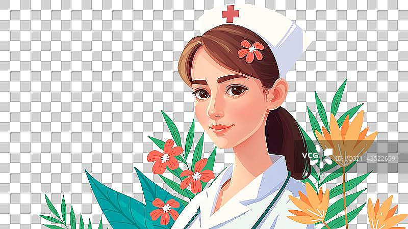 国际护士节医生手绘插画设计海报图片素材