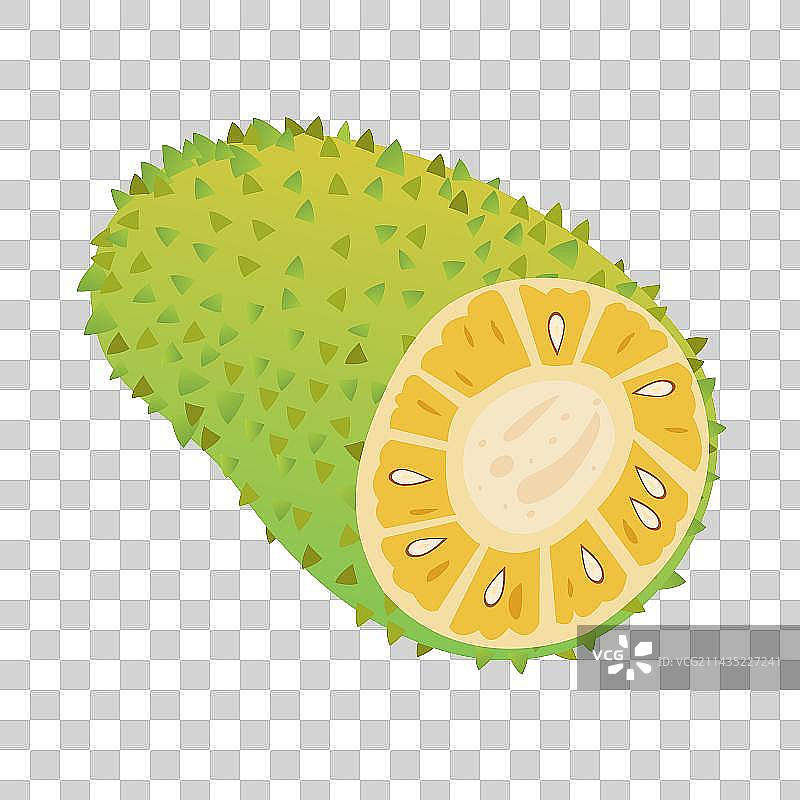 春夏季热带气候果肉饱满的菠萝蜜树菠萝水果图片素材