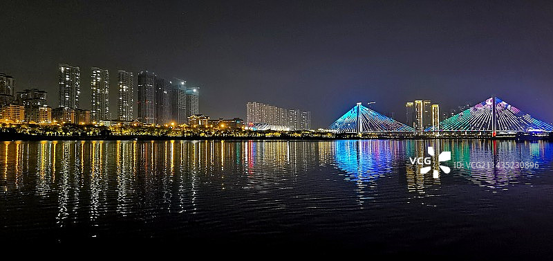 春夜邕江美景图片素材