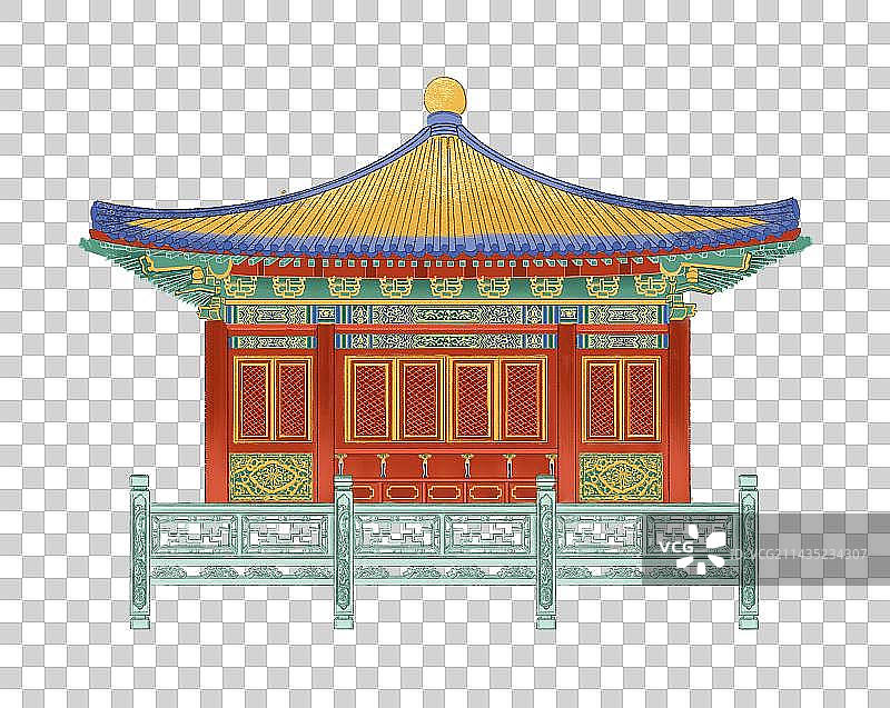 故宫临溪亭插画图片素材