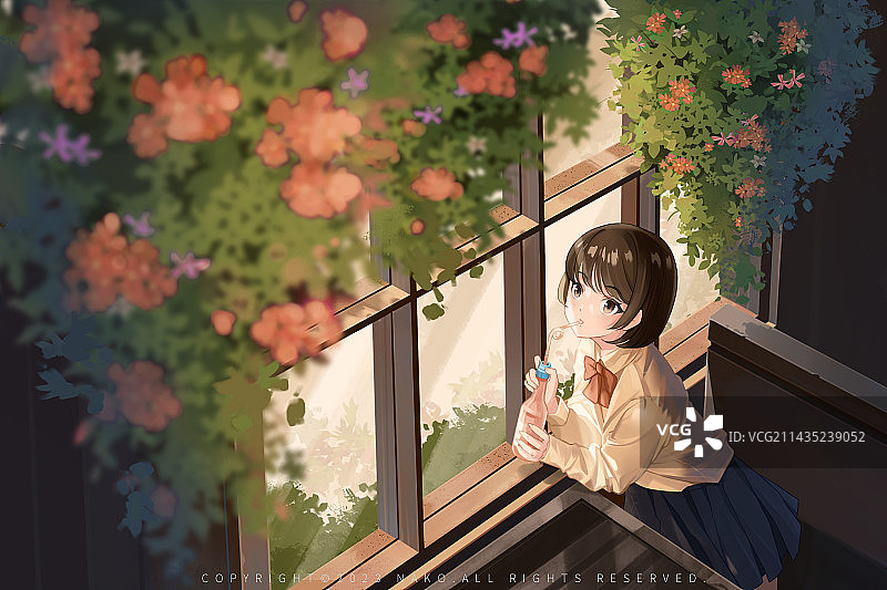 汽水女孩图片素材