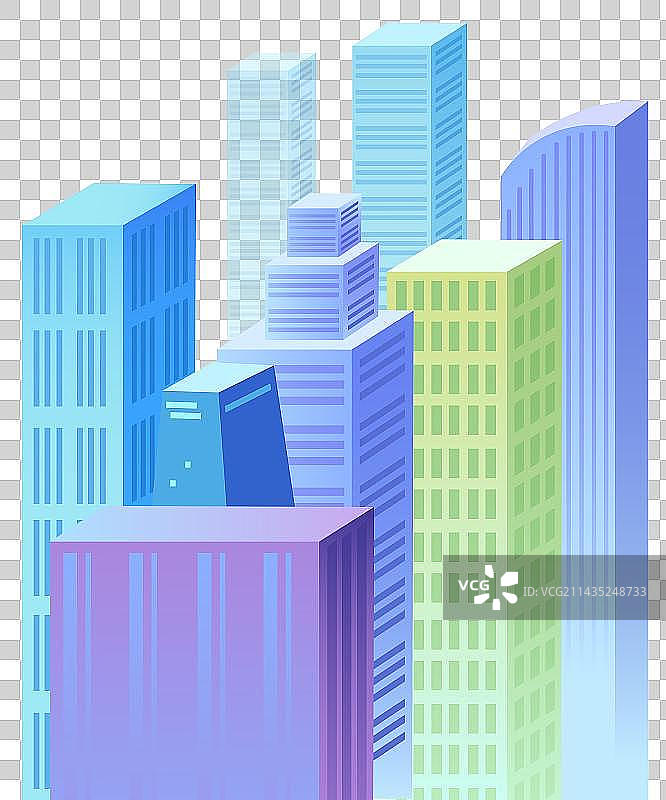 城市建筑群矢量插画图片素材