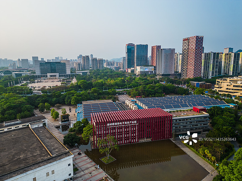 广西柳州航拍柳州工业博物馆图片素材