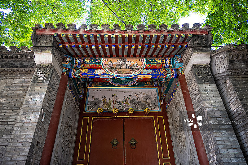 老北京的四合院大门图片素材