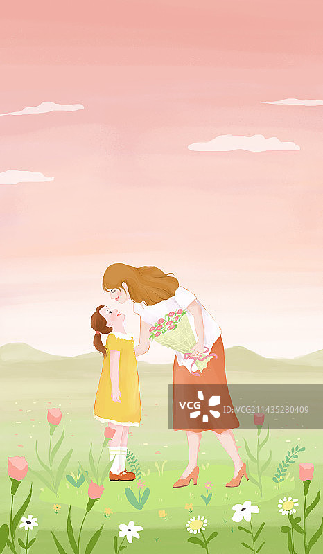母亲节插画图片素材