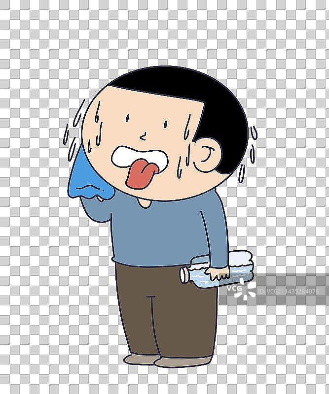 元素：炎热升温的人物图片素材