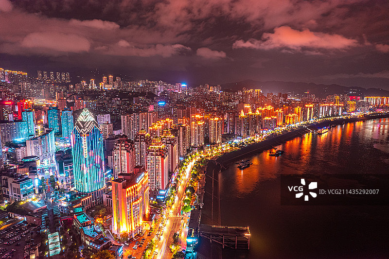 涪陵夜景图片素材