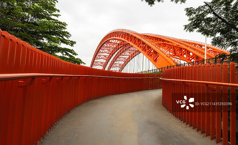 夕阳中的东莞水道特大桥图片素材