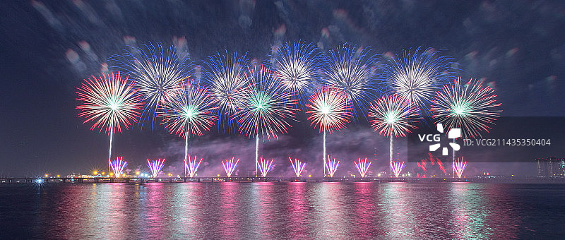 大连烟花秀图片素材