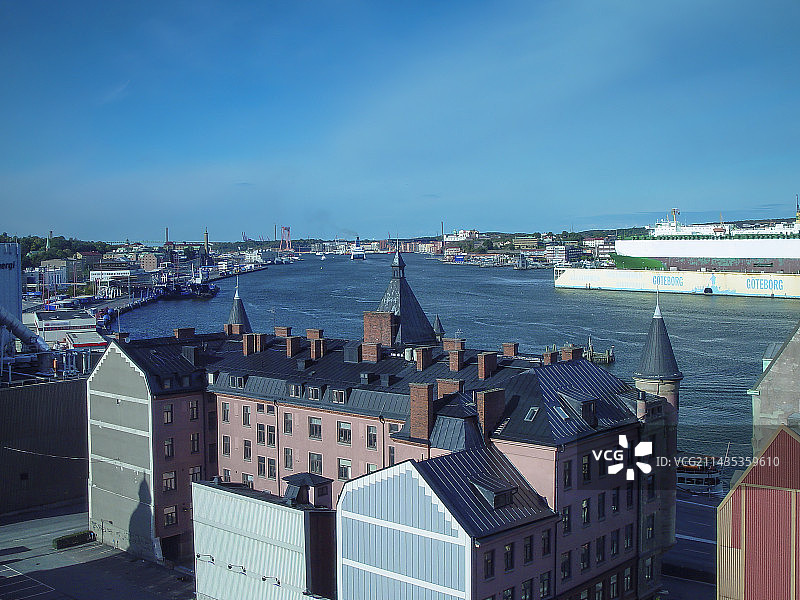 瑞典第二大城市哥德堡，卡特加特海峡，约塔河，大西洋，北海，波罗的海，斯堪的纳维亚半岛图片素材
