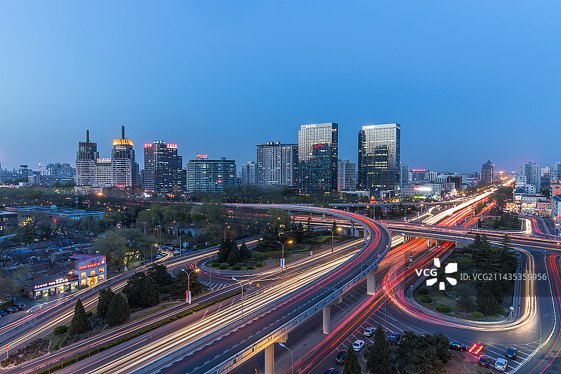 马甸桥的夜晚图片素材