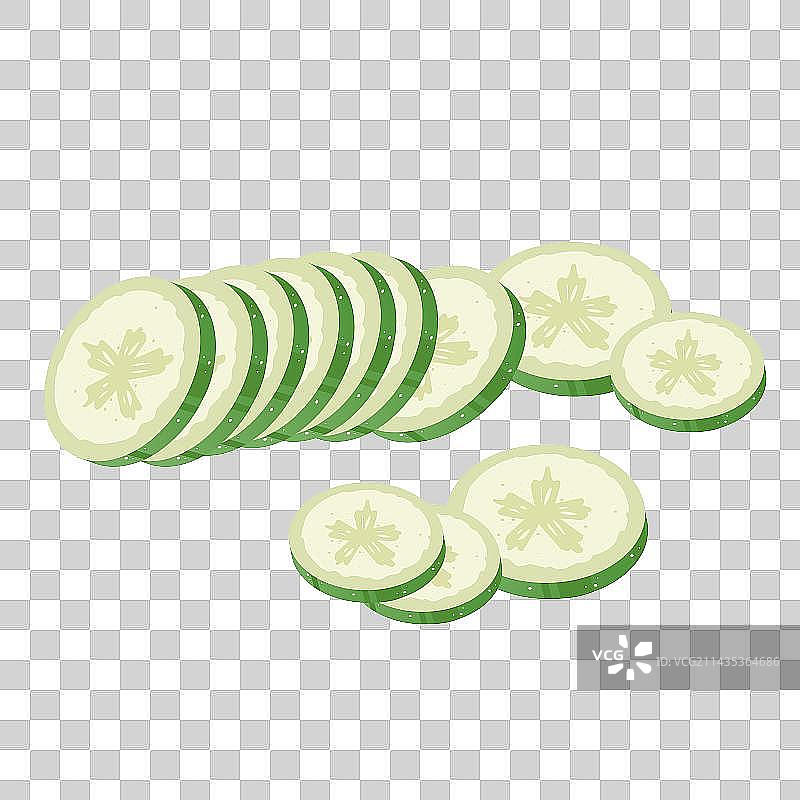 青瓜黄瓜凉拌配菜蔬菜小吃生吃凉菜块状图片素材