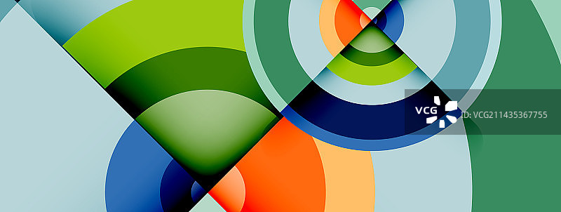 圆形新潮的最小几何抽象图片素材