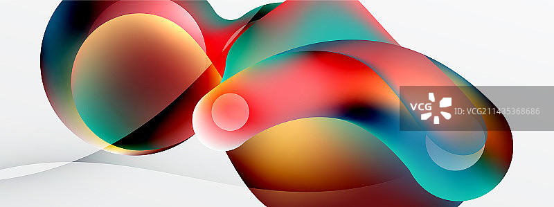 流体抽象背景圆形和圆形图片素材